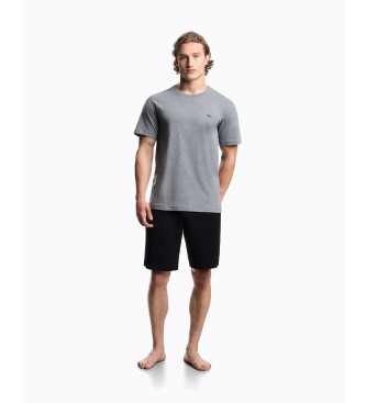 Emporio Armani Pyjamas med bermudashorts i grå Endurance-trikå