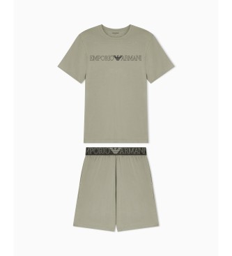 Emporio Armani Schlafanzug Megalogo gr�n