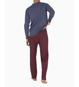 Emporio Armani  Pyjama  imprim mixte bleu, rouge