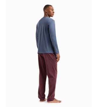 Emporio Armani  Pyjama  imprim mixte bleu, rouge