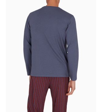 Emporio Armani  Pyjama  imprim mixte bleu, rouge