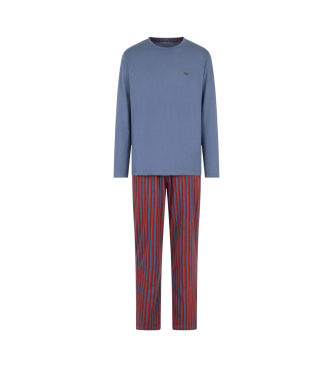 Emporio Armani  Pyjama  imprim mixte bleu, rouge