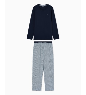 Emporio Armani Pyjama Pattern Mix navy