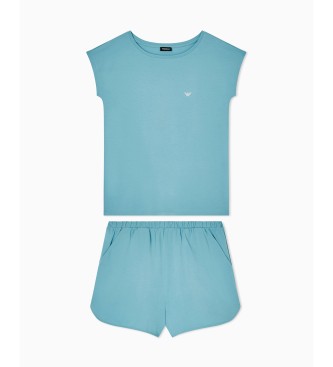 Emporio Armani Vsakodnevna pižama turkizna