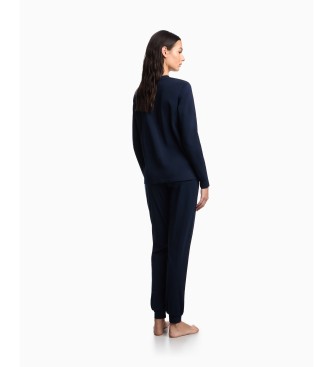 Emporio Armani Pigiama da notte blu navy