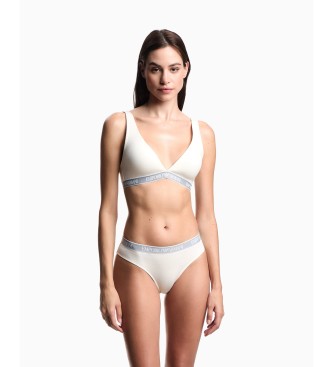 Emporio Armani Modrček z logotipom belo