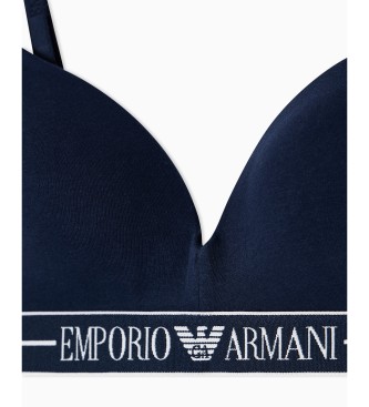 Emporio Armani Reggiseno a triangolo imbottito blu navy