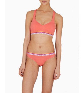 Emporio Armani Gepolsterter Triangel-BH mit ikonischem rosa Band