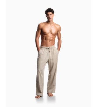 Emporio Armani Ton bež hlače