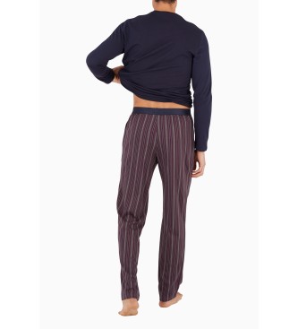 Emporio Armani PIJAMA MED BLANDAD MARIN STMPLAD BLANDNING