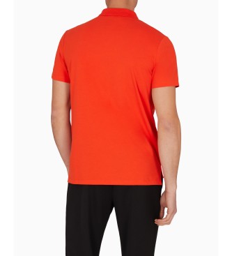 Emporio Armani Oranžna polo majica s kratkimi rokavi