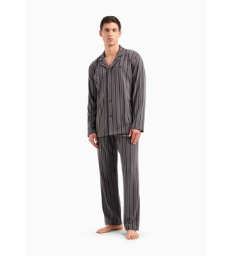 Emporio Armani Pijama de l micro-polar estampado cinzento