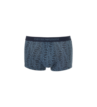 Emporio Armani Blaue Boxershorts aus reiner Baumwolle im 3er-Set