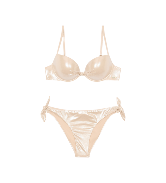 Emporio Armani Beige Push Up Bikini