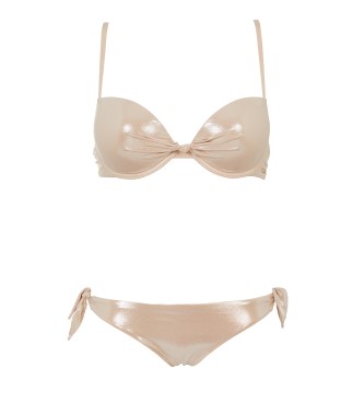 Emporio Armani Beige Push Up Bikini