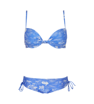 Emporio Armani Blauwe push up bikini