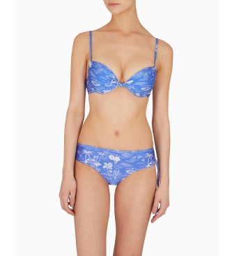 Emporio Armani Blauwe push up bikini