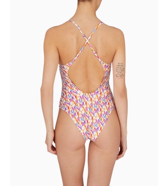 Emporio Armani Costume da bagno rosa Logomania