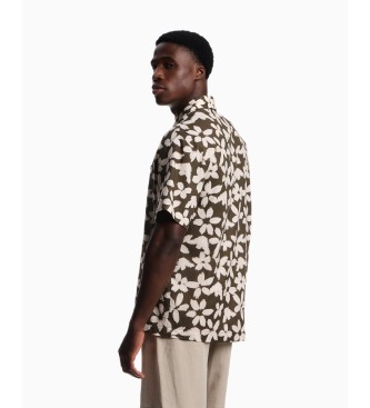 Emporio Armani Camicia a fiori verdi
