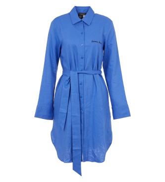 Emporio Armani Vestido de linho azul