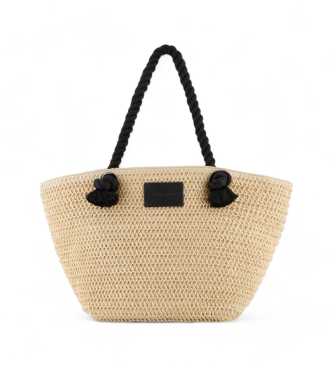 Emporio Armani Bežna pletena torba za nakupovanje na plaži