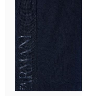 Emporio Armani T-shirt House em tecido de malha azul-marinho bsico