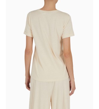 Emporio Armani Beige t-shirt met korte mouwen