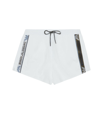 Emporio Armani Logotape swimming costume white