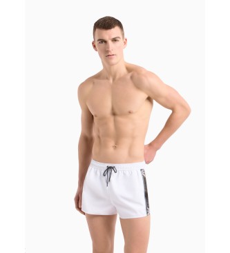 Emporio Armani Logotape swimming costume white