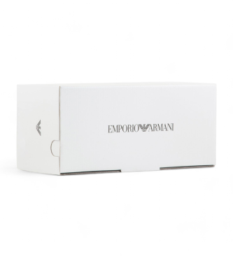 Emporio Armani Teenslippers met witte maxi adelaar in relif