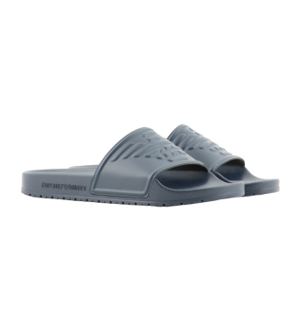 Emporio Armani Flip Flops mit blauem geprgtem Maxi-Adler