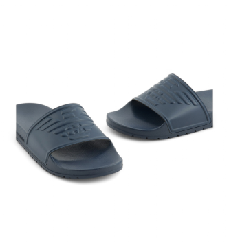 Emporio Armani Flip Flops mit blauem geprgtem Maxi-Adler