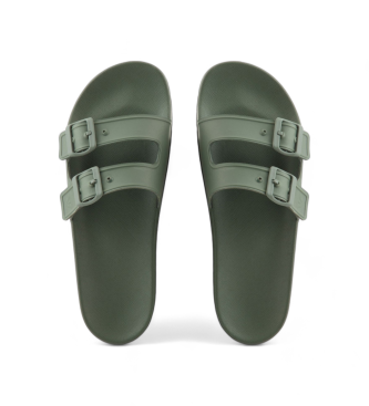Emporio Armani Sliders flip flops green