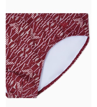 Emporio Armani Slip All maillot de bain bordeaux