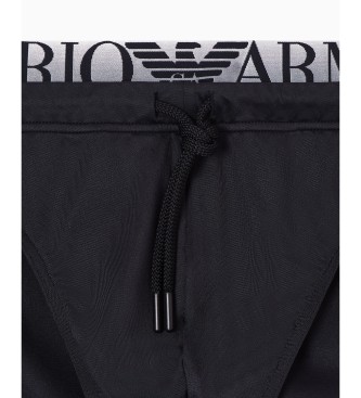 Emporio Armani Slip da bagno neri con logo.