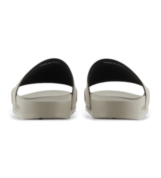 Emporio Armani PVC-Flip-Flops mit taupefarbener Maxi-Adler-Prgung  