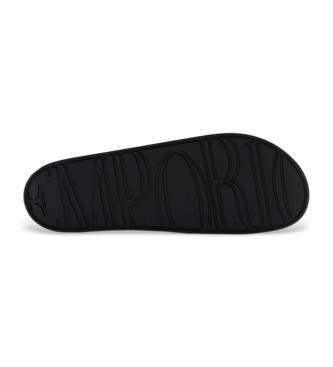 Emporio Armani Teenslippers Logo zwart