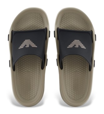 Emporio Armani Modre japonke Slide beige