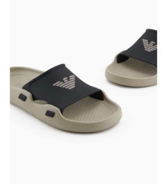 Emporio Armani Modre japonke Slide beige