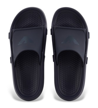 Emporio Armani Chinelos em PVC com fita com o logtipo da guia da marinha