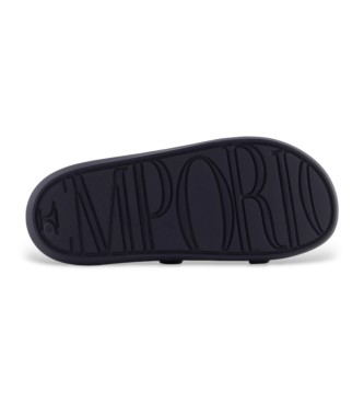 Emporio Armani Chinelos em PVC com fita com o logtipo da guia da marinha