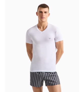 Emporio Armani Zacht modal T-shirt wit