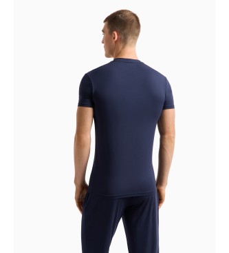 Emporio Armani Camiseta Soft Modal marino