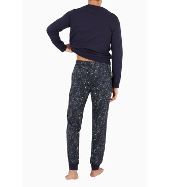 Emporio Armani Pyjamas i lyocell- og uldblanding ASV  Sparkling Stars navy