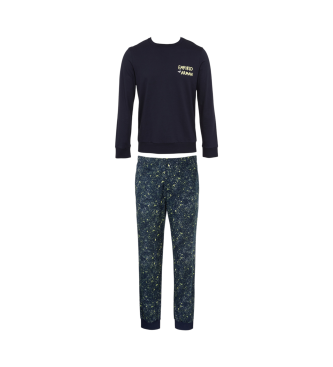 Emporio Armani Pyjamas in lyocell and wool blend ASV  Sparkling Stars navy