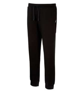 Emporio Armani Homewear Piquet Terry Stretch Pants Noirs