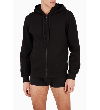 Emporio Armani Piquet Terry Stretch Sweatshirt Black