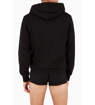 Emporio Armani Piquet Terry Stretch Sweatshirt Sort