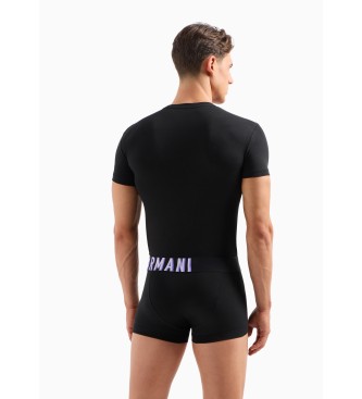 Emporio Armani Megalogo T-shirt and boxers pack black
