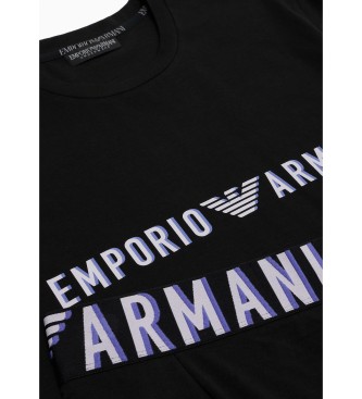 Emporio Armani Megalogo T-shirt och boxershorts pack svart